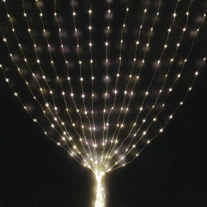 LED 200구 반딧불 커튼 전구 (2.8M X 1M) 투명선/백색 (H330239)투명선/칼라 (H330240)점멸/무점멸 겸용 (연결안됨)