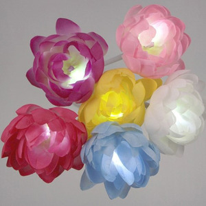 LED 연꽃 한송이 (40Cm)미색,핑크,블루,노랑,보라밧데리 사용(약20~24시간 사용)or, 어댑터 사용(반영구적 사용)밧데리부착 일체형(H620010)