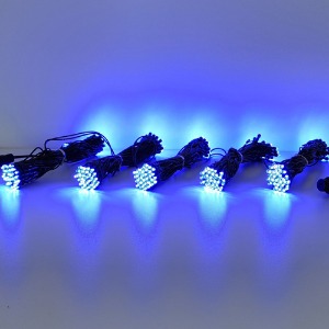 LED 300구 무뚜기 전구LED 60구X병렬5조연결*1세트(가로:1M X 세로:3M)검정선/청색(H120036)