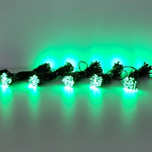 LED 300구 무뚜기 전구LED 60구X병렬5조연결*1세트(가로:1M X 세로:3M)검정선/녹색(H120039)