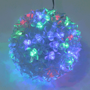 24V 150Ø 100구 벚꽃 볼전구투명선/RGB 칼라 자동변환(H520036)