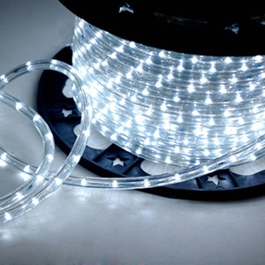 LED10Ø(10mm)원형논네온(50M)백색(H130002)LED 전구가 누워있는 논네온 (별, 눈결정체 등 구조물 장식 제작용)