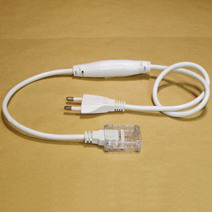 LED 사각 논네온 전원잭 (3P)백색선(H520140)