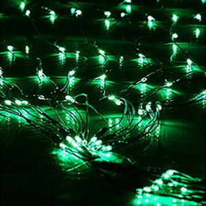 LED 200구 네트전구(1.7mX1.7m)투명선/녹색 (H220044)점멸/무점멸 (5세트 연결가능)